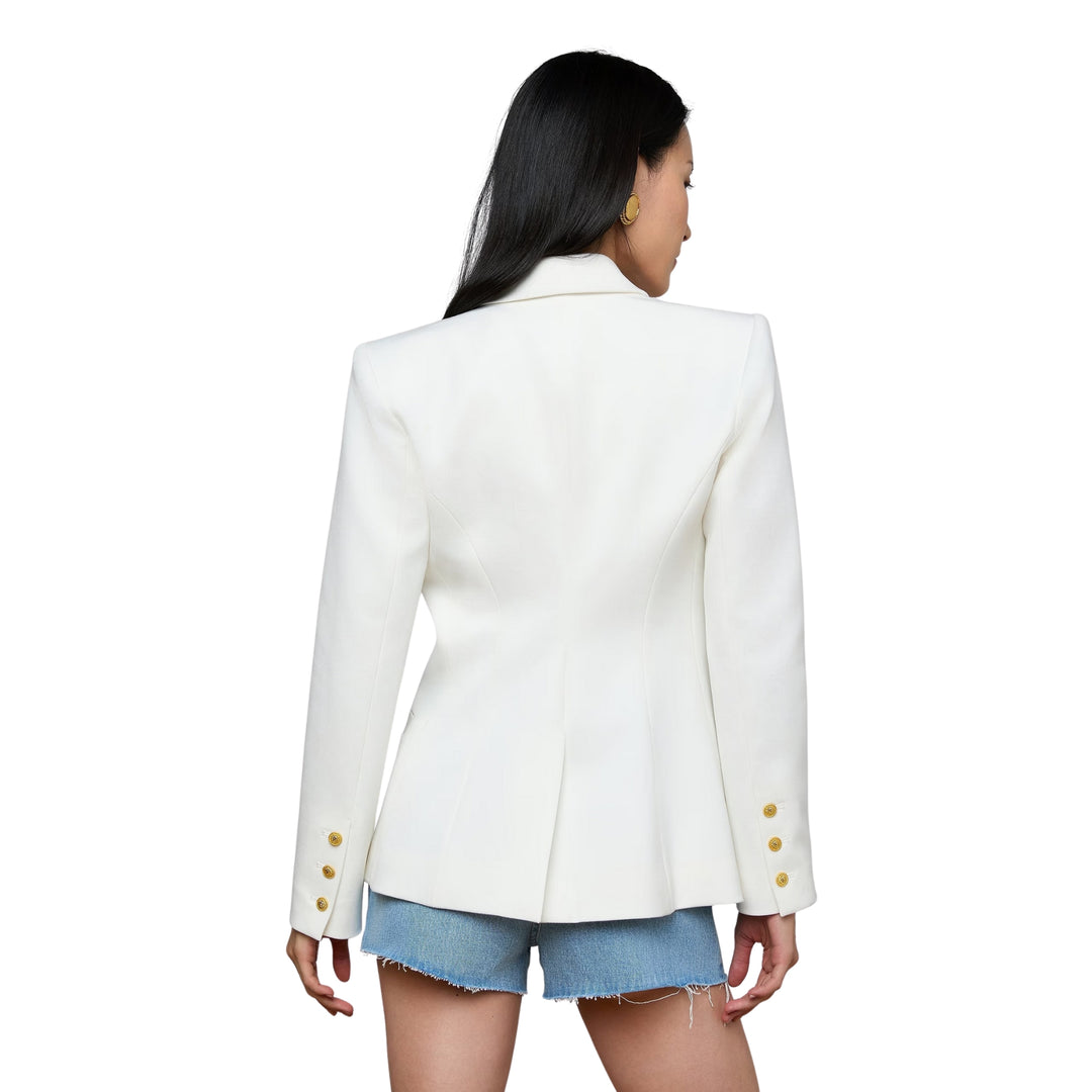 Kyomi Double Breasted Blazer in White