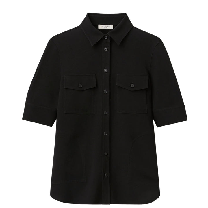 Short Sleeve Patch Pocket Blouse