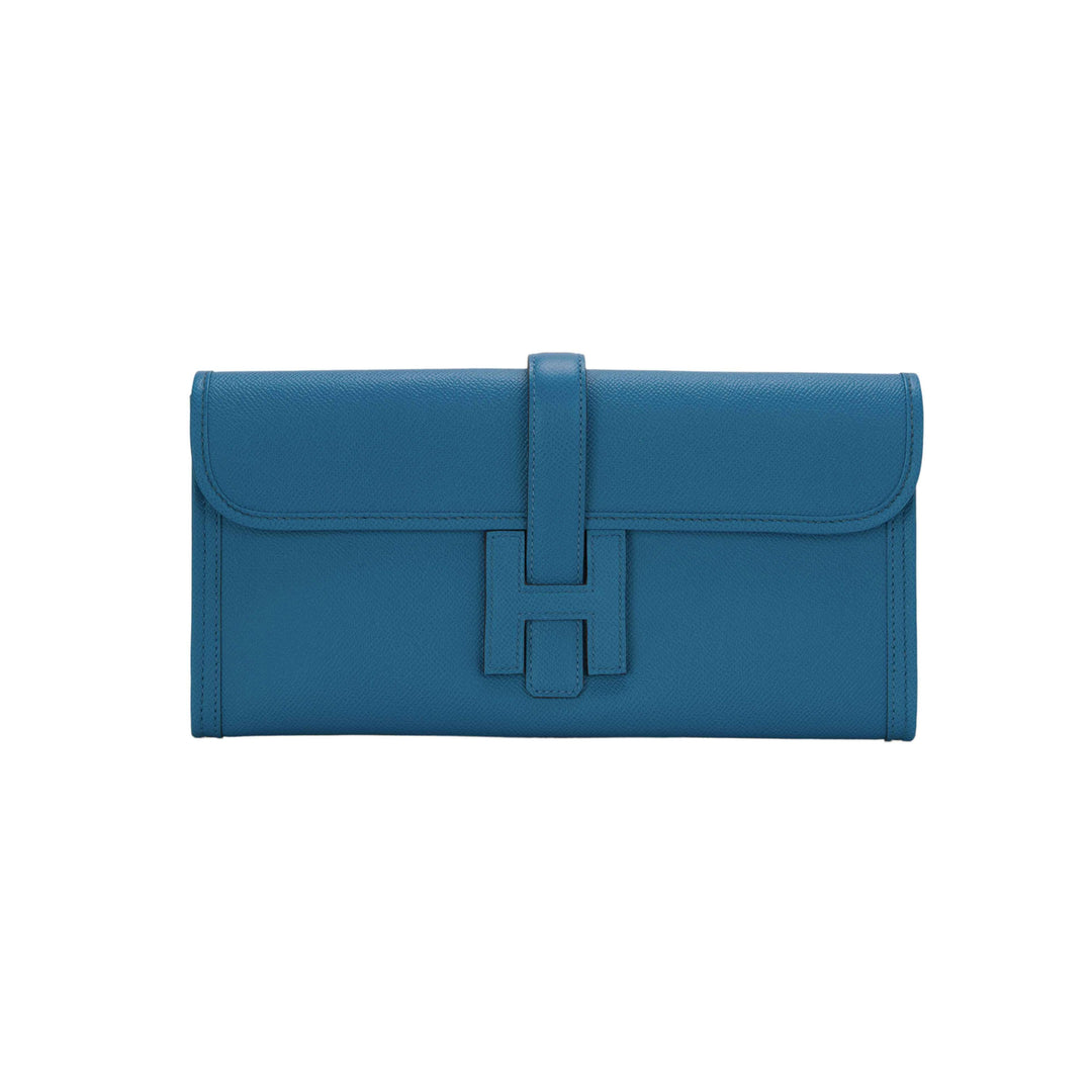 Hermès Jige Elan 29 Clutch in Blue Izmir