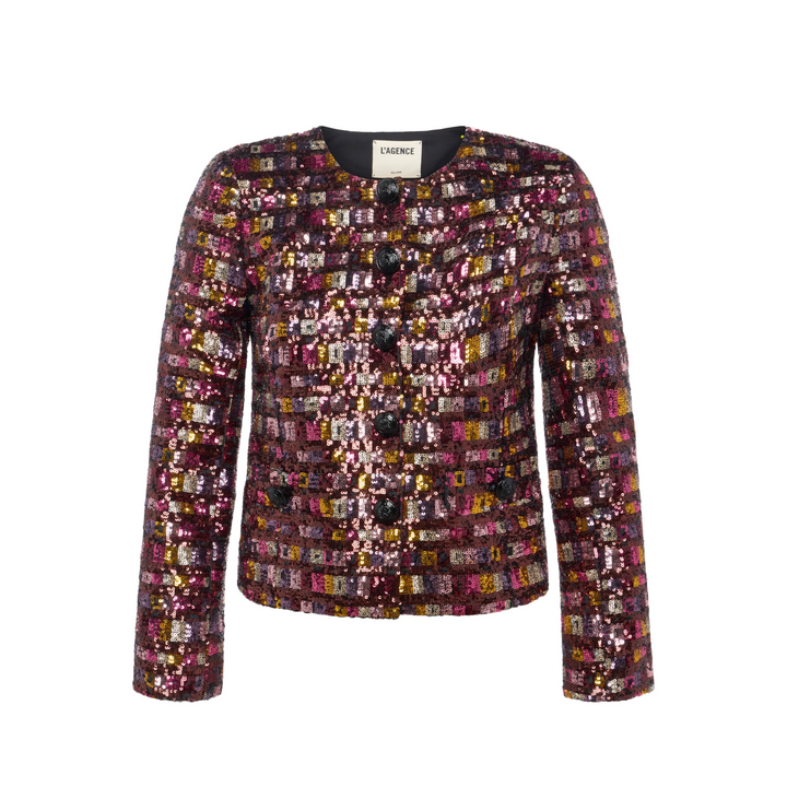 Caprina Bracelet Sleeve Jacket in Wisteria/Desert