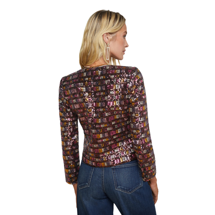 Caprina Bracelet Sleeve Jacket in Wisteria/Desert