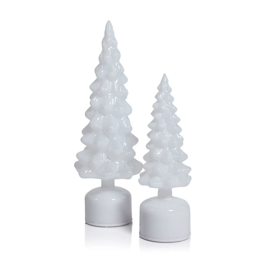 LED Rotating Tree - 11.75" - White Opal