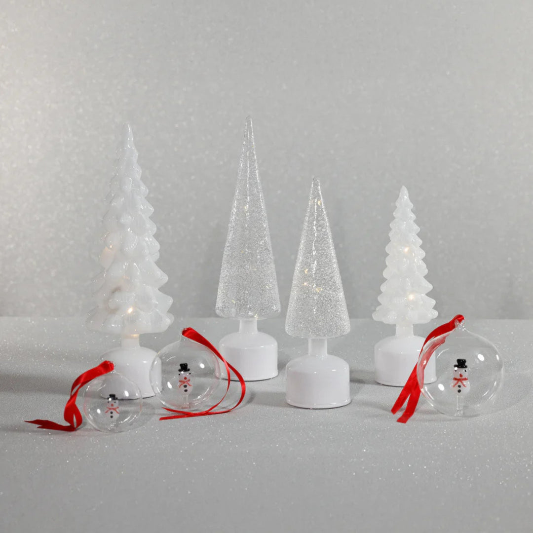LED Rotating Tree - 11.75" - White Opal