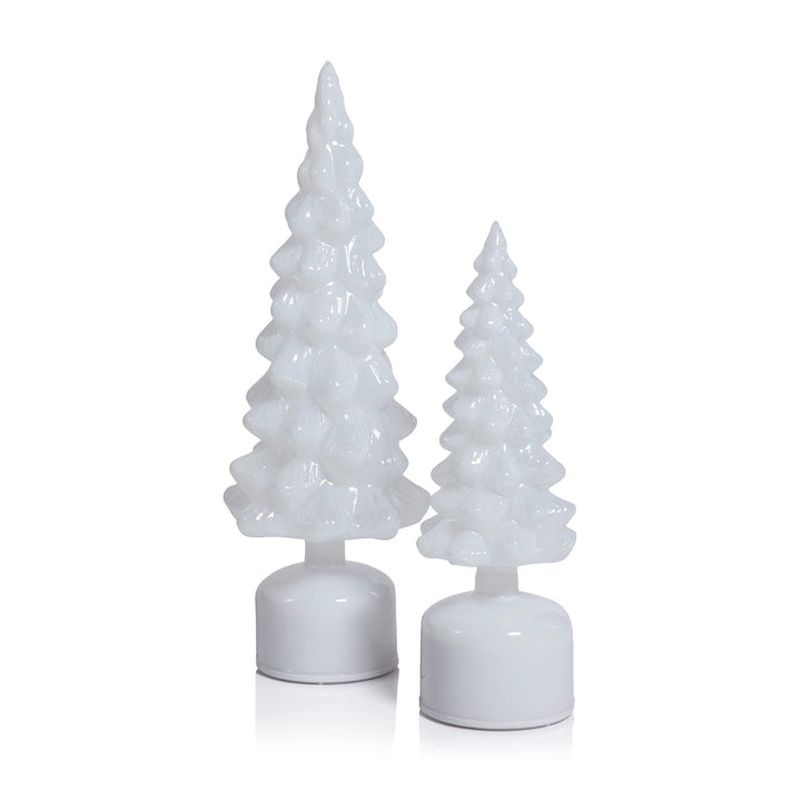 LED Rotating Tree - 15.75" - White Opal