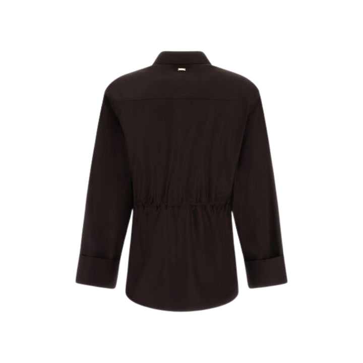 LP FINE WOOL SILK SHIRT WITH DRAWSTRING WAIST