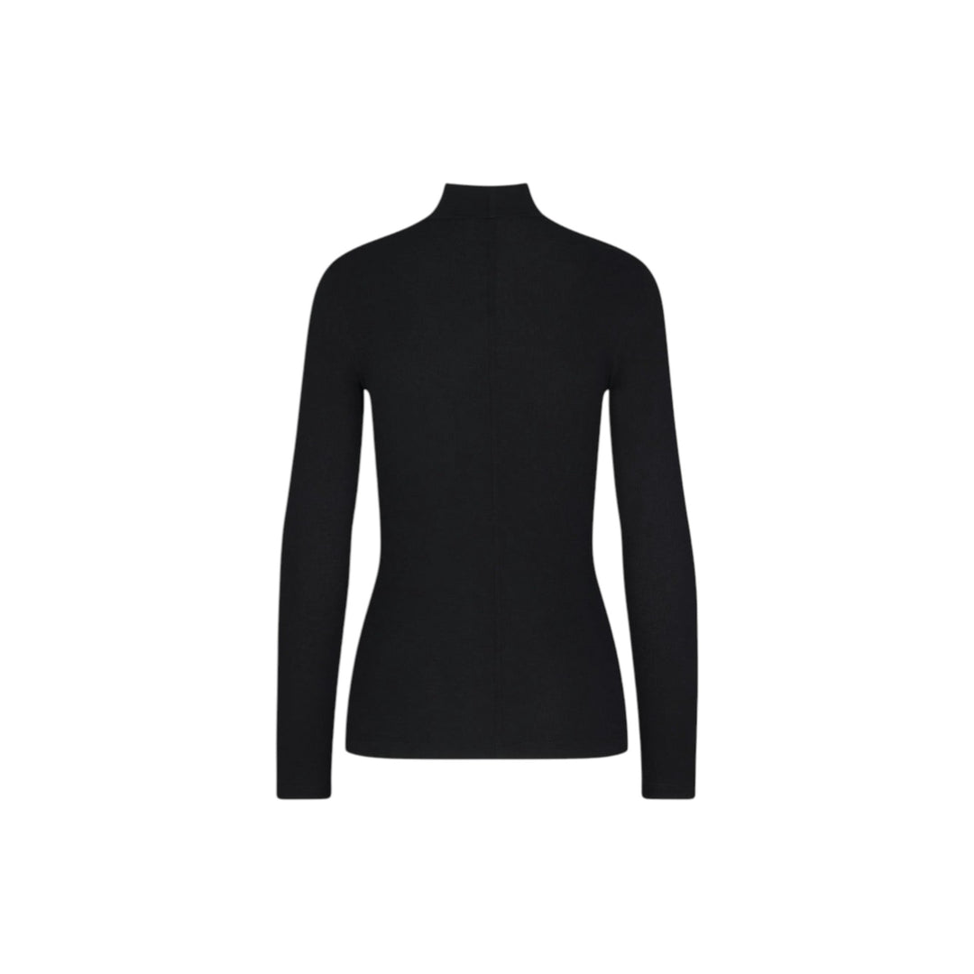 Rib Turtleneck, Black