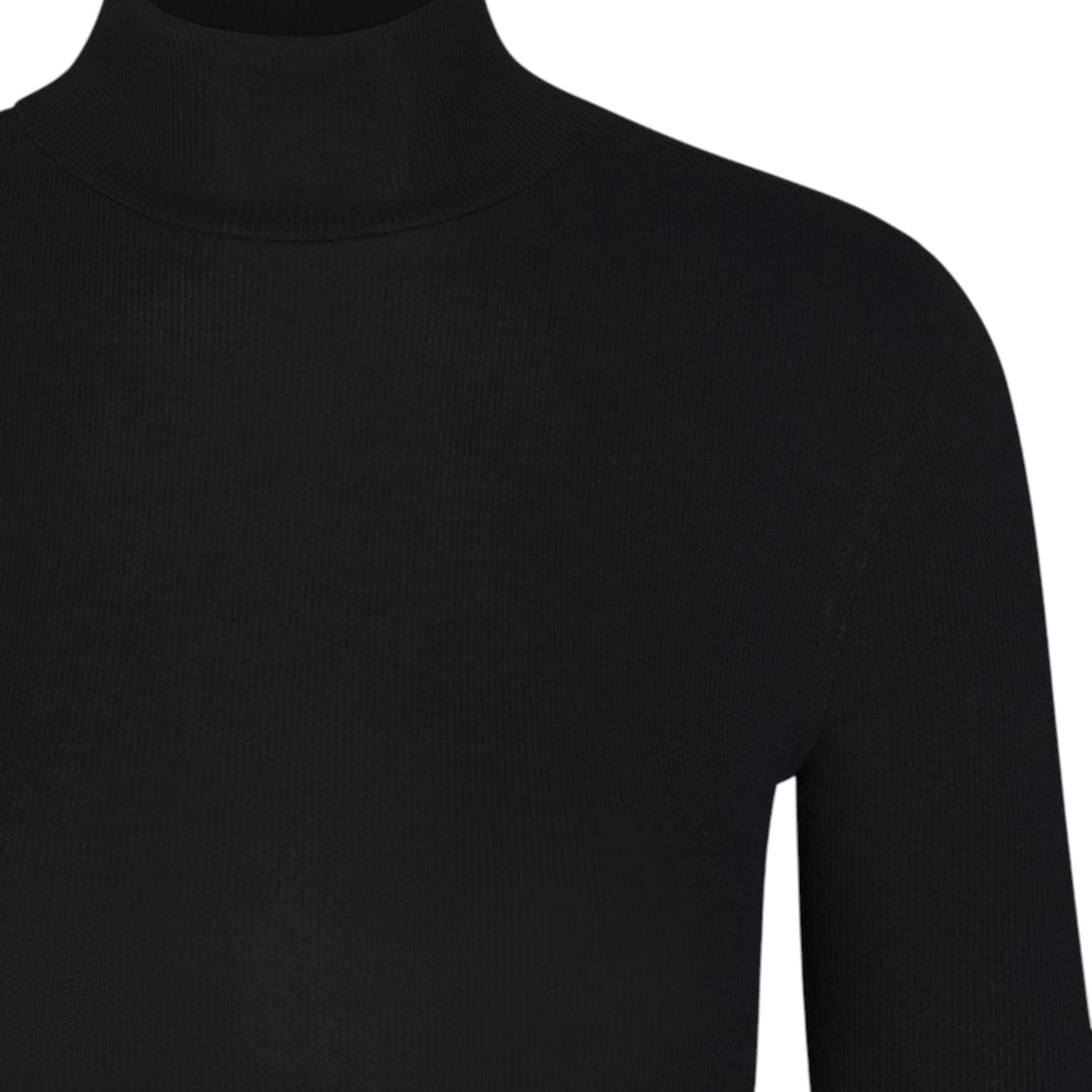 Rib Turtleneck, Black
