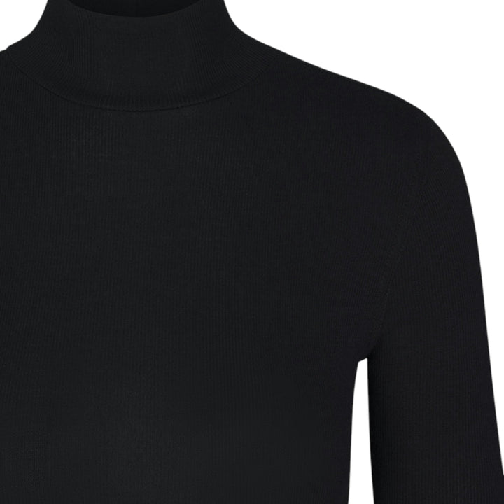 Rib Turtleneck, Black