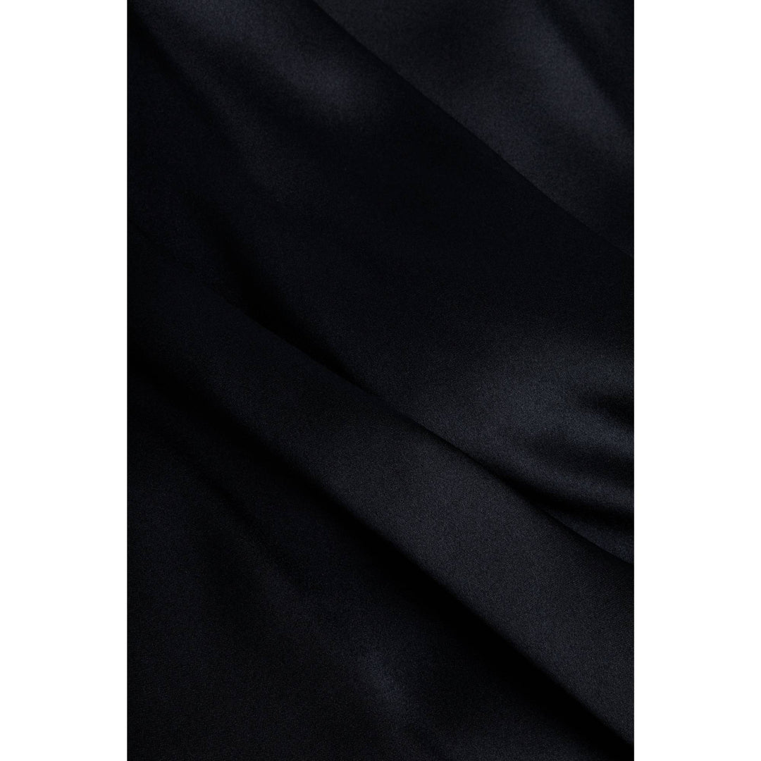 LOTUS COWL NECK BLOUSE - Black - XXS