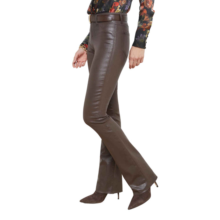 Ruth Espresso Coated Straight-Leg Jean