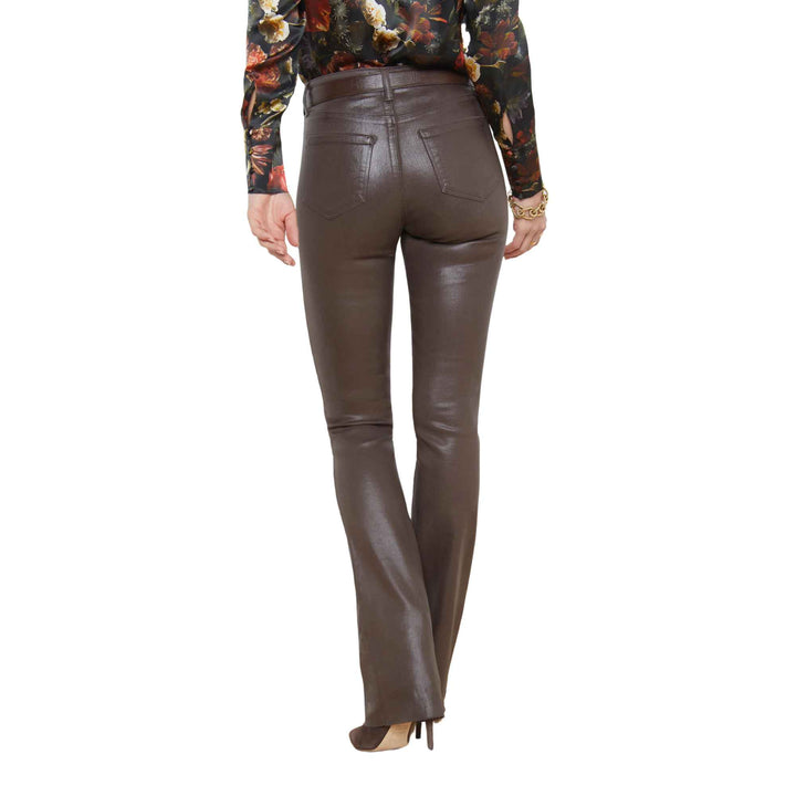Ruth Espresso Coated Straight-Leg Jean
