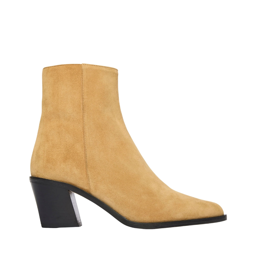 Lacey Ankle Boot in Biscuit Suede
