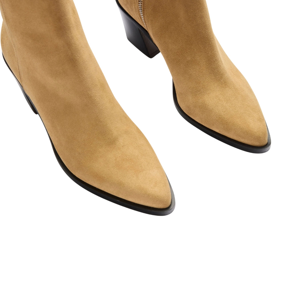 Lacey Ankle Boot in Biscuit Suede