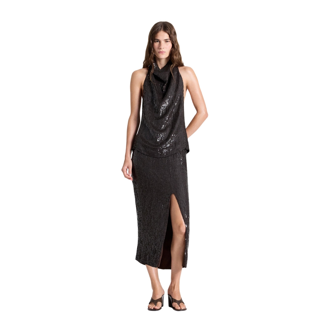 Ladylike Fishscale Sequin Skirt in Delicioso