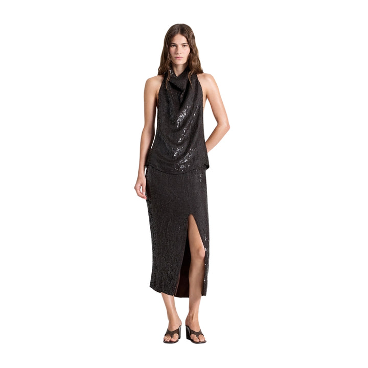 Ladylike Fishscale Sequin Skirt in Delicioso