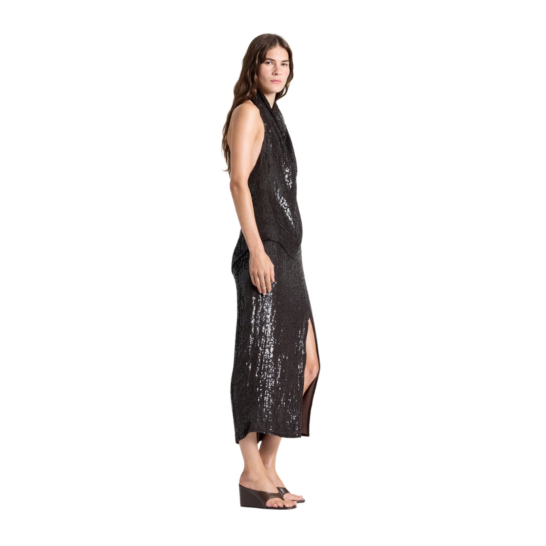 Ladylike Fishscale Sequin Skirt in Delicioso
