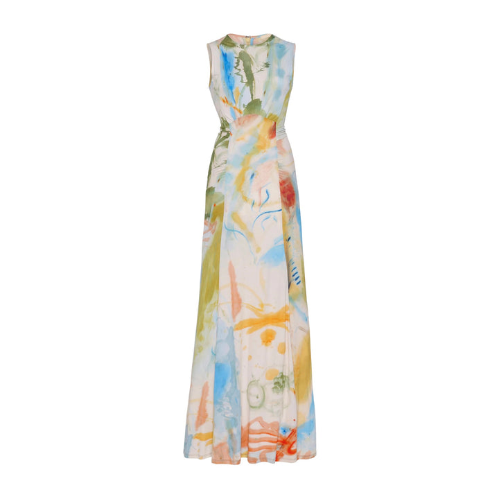 Lana Ruched Jersey Dress in Western Dream