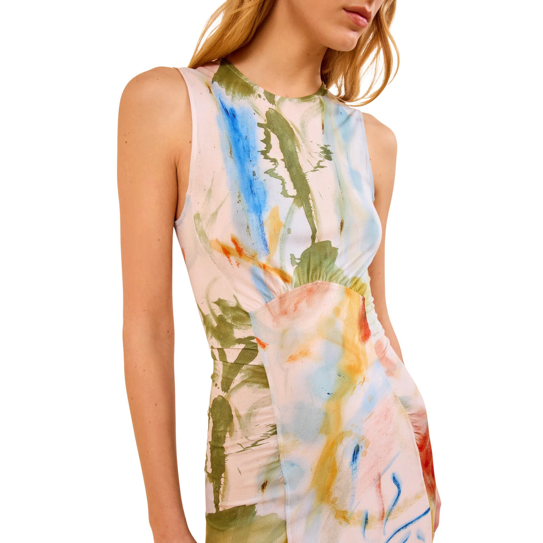 Lana Ruched Jersey Dress in Western Dream