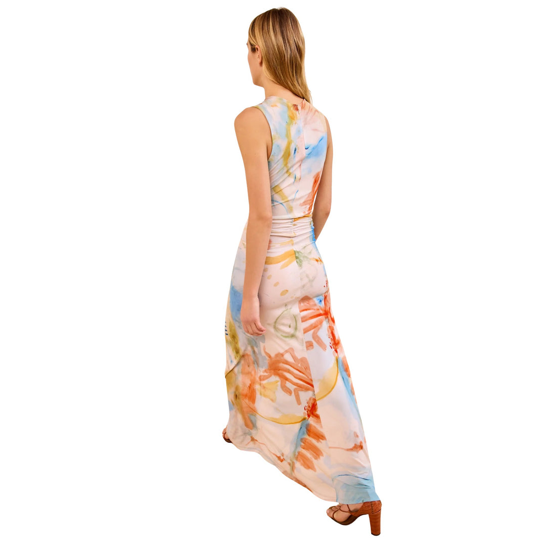 Lana Ruched Jersey Dress in Western Dream