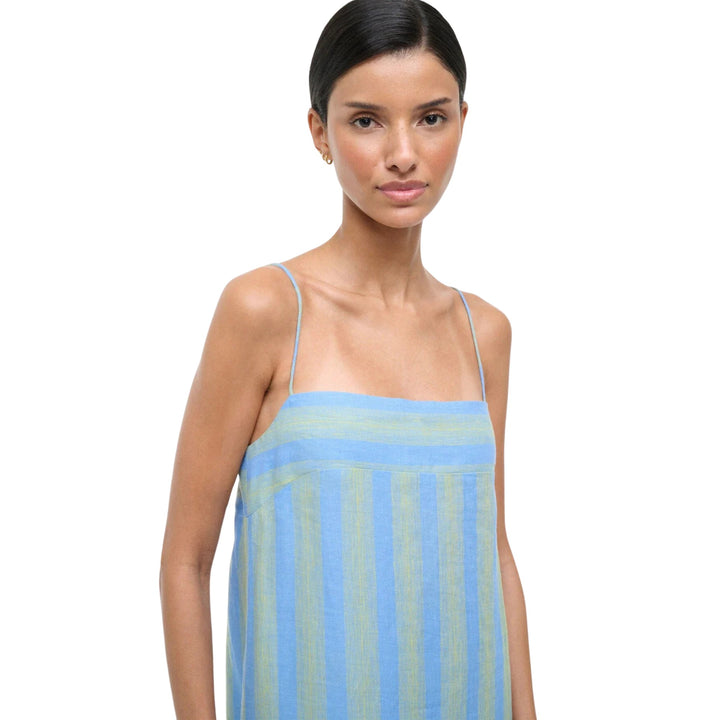 Laura Linen Dress in Seaport Stripe