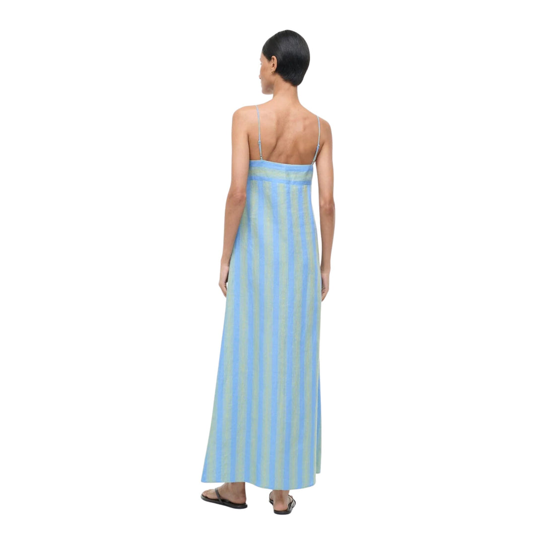 Laura Linen Dress in Seaport Stripe