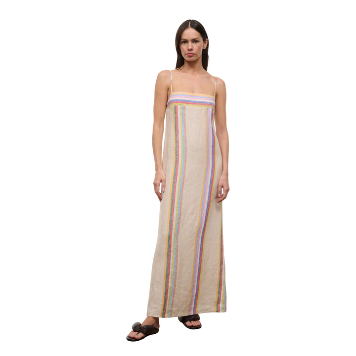 Laura Linen Dress in Day Trip Stripe