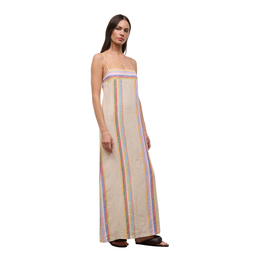 Laura Linen Dress in Day Trip Stripe