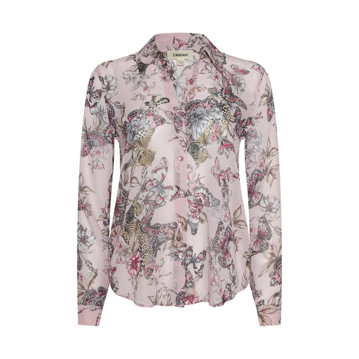 Laurent Blouse in Light Nectarpink Small Multi Butterfly Jungle