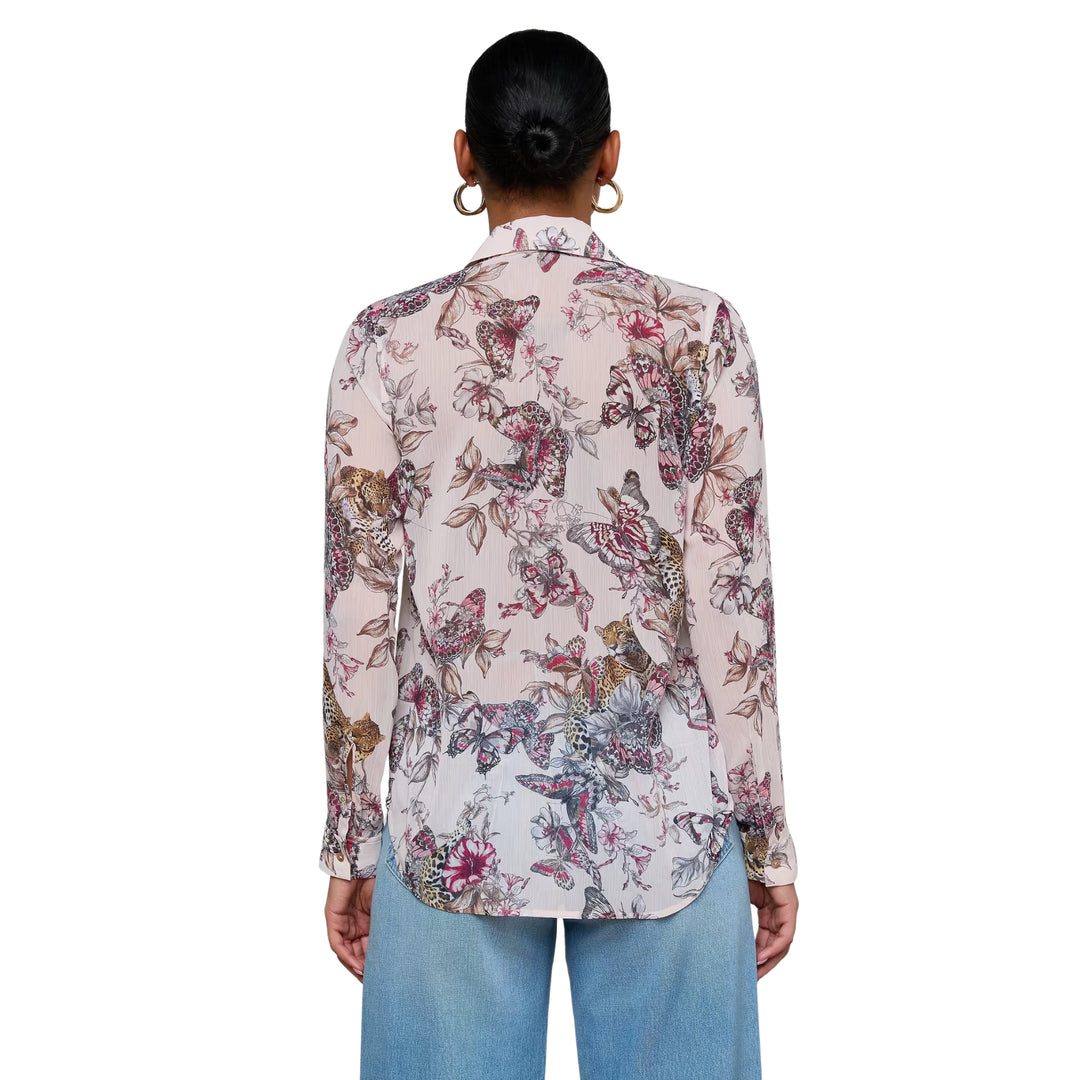 Laurent Blouse in Light Nectarpink Small Multi Butterfly Jungle