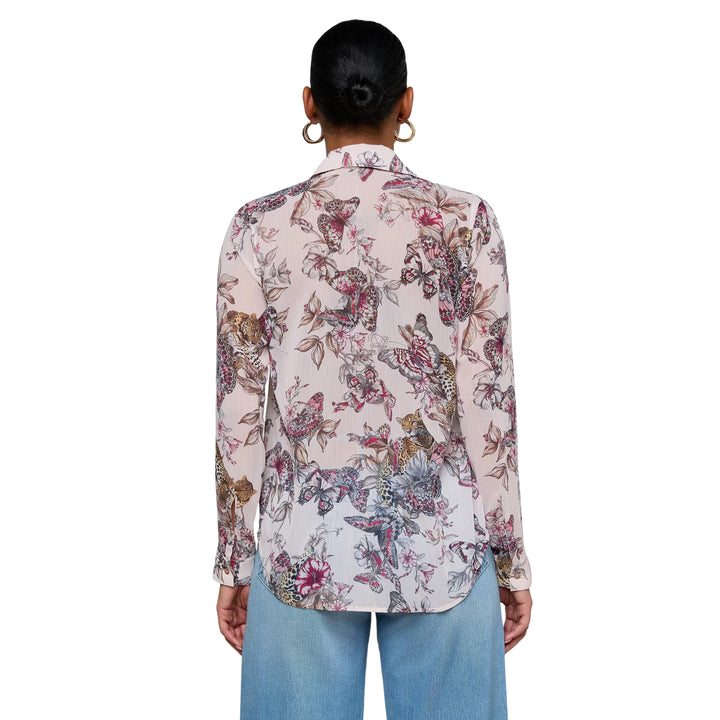 Laurent Blouse in Light Nectarpink Small Multi Butterfly Jungle
