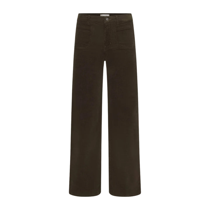 Le Slim Palazzo Modernist Pocket Corduroy in  Rich Military