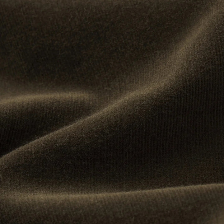 Le Slim Palazzo Modernist Pocket Corduroy in Rich Military