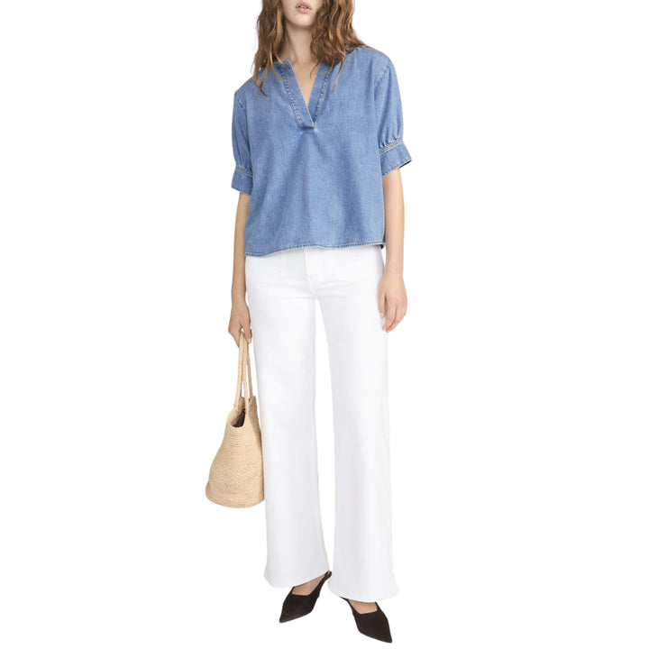 Le Slim Palazzo Modernist Pocket in White