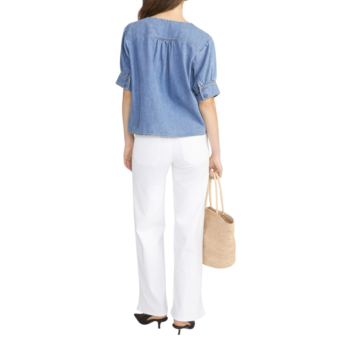 Le Slim Palazzo Modernist Pocket in White