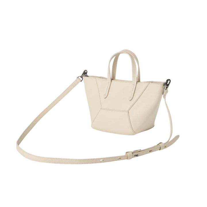 Leather Mini Duo Tote - Ivory