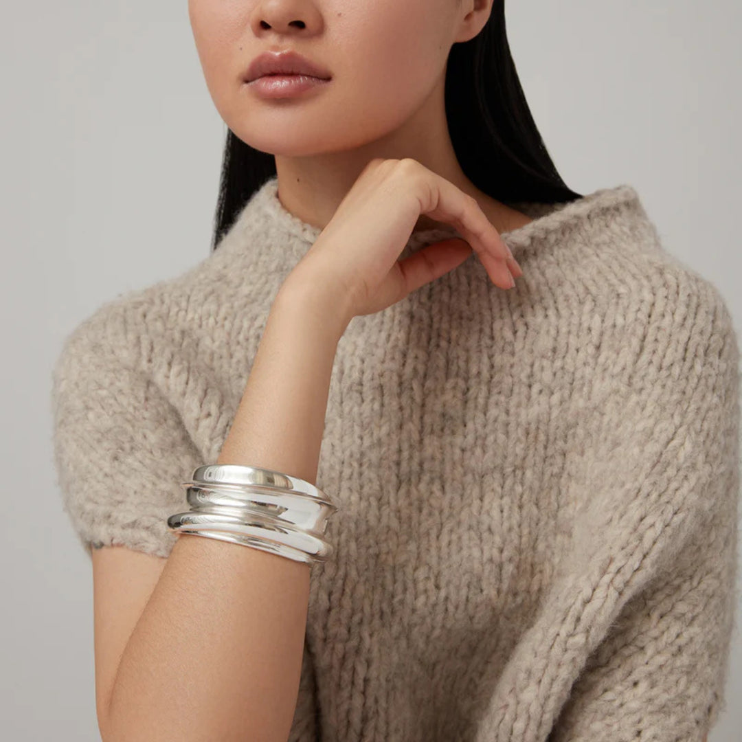 Lennon Mega Bangle - Silver
