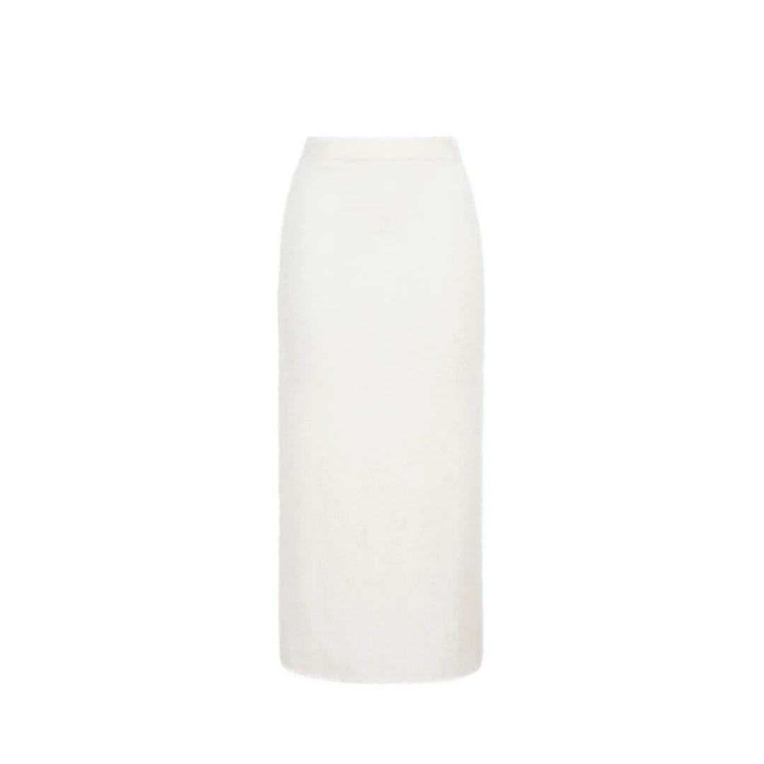 Levi Skirt in Brushed Cashmere in Ivory