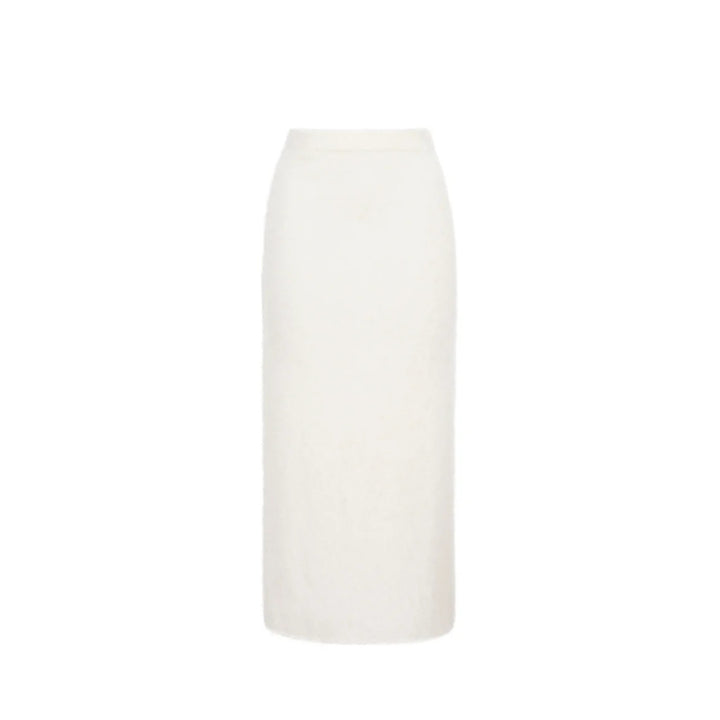 Levi Skirt in Brushed Cashmere in Ivory