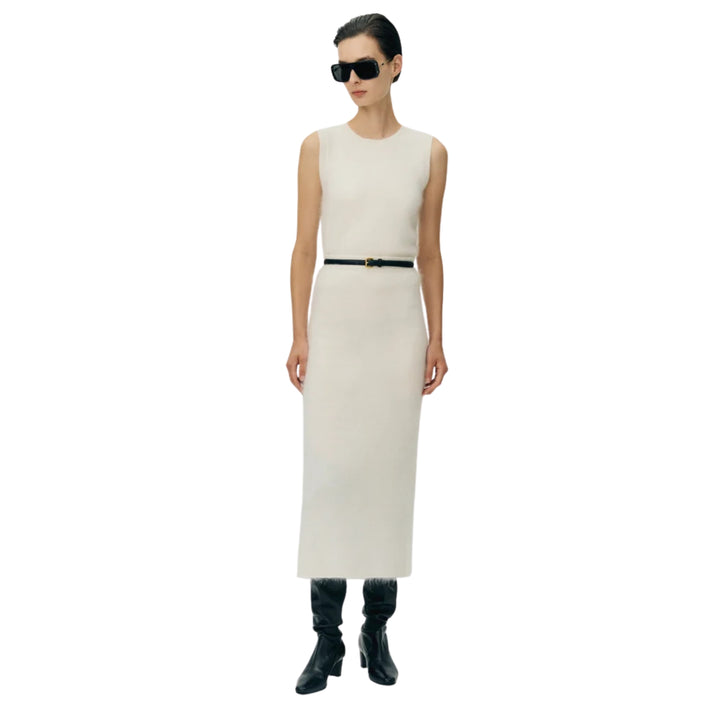 Levi Skirt in Brushed Cashmere in Ivory