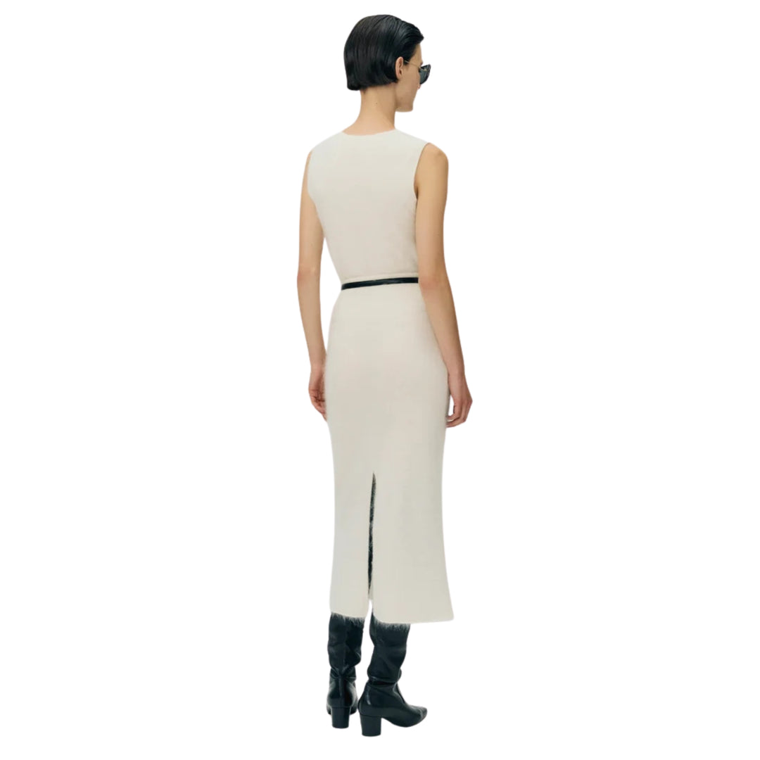 Levi Skirt in Brushed Cashmere in Ivory
