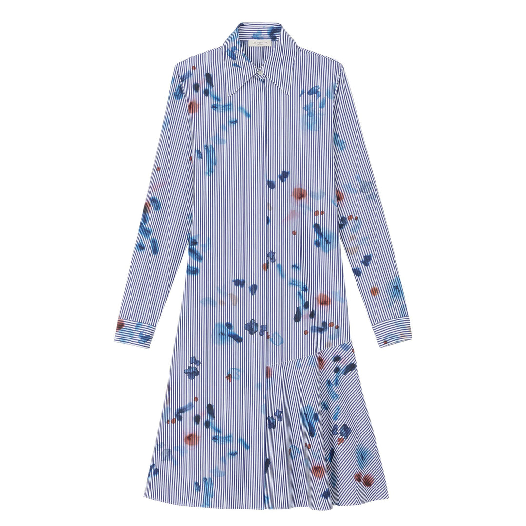 Flounce Hem Shirtdress