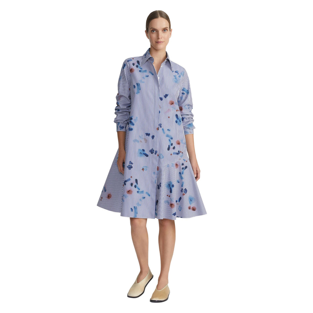 Flounce Hem Shirtdress