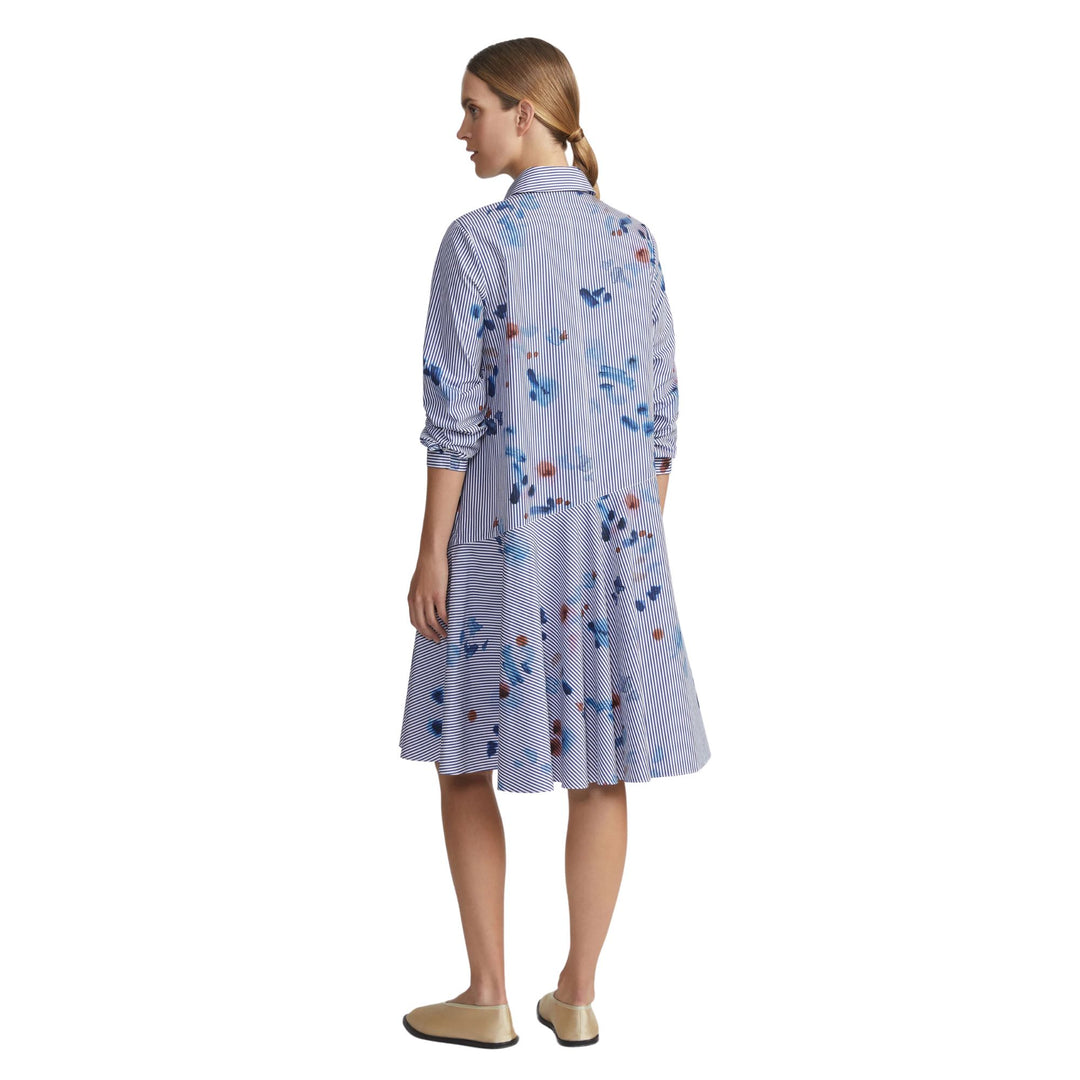 Flounce Hem Shirtdress