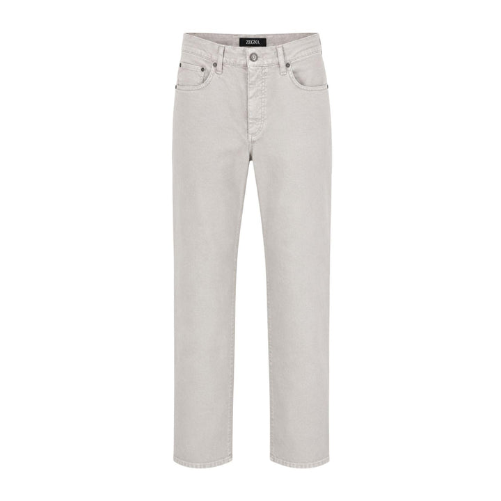 Linen Cotton Five-Pocket Pant in Stone