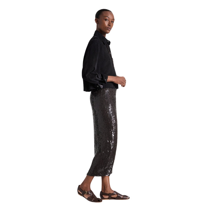 Little Big Joe Paper Suede Shirt in Black