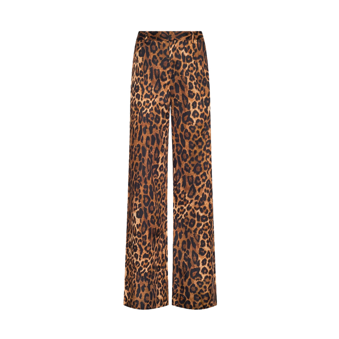 Livvy Beltloop Pant in Tan Multi Javan Leopard