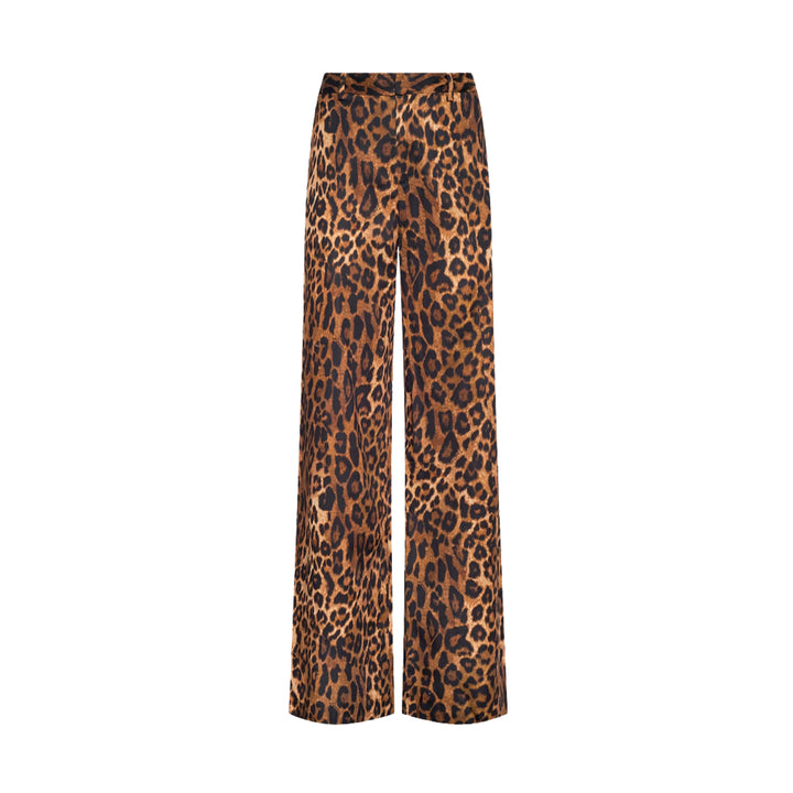 Livvy Beltloop Pant in Tan Multi Javan Leopard
