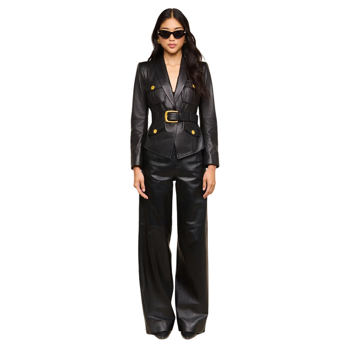 Livvy Straight Leg Trouser in Black
