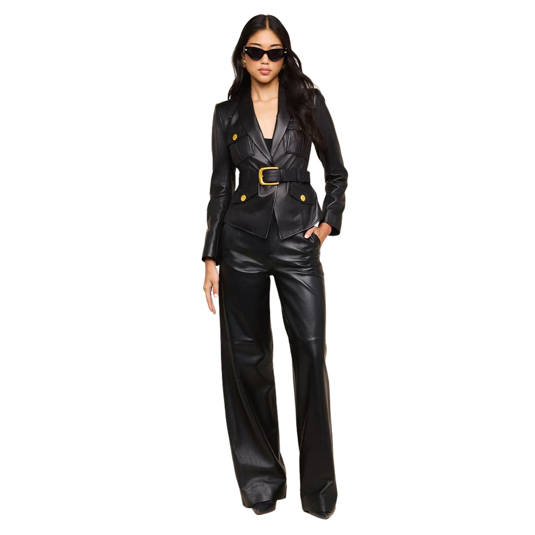 Livvy Straight Leg Trouser in Black