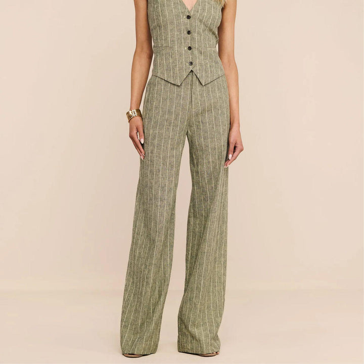 Livvy Linen-Blend Trouser